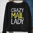 Womens Crazy Mail Lady Postal Worker Mail Carrier Sweatshirt Gifts for Old Women