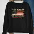 Womens Funny Ultra Maga Vintage American Flag Ultra-Maga Retro Sweatshirt Gifts for Old Women