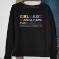 Womens Girls Just Want To Have Fundamental Human Rights Feminist Sweatshirt Gifts for Old Women