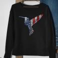 Womens Usa American Flag Dot Art Cute Bird Hummingbird 4Th Of July V2 Sweatshirt Gifts for Old Women