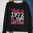 Womens Vintage Birthday Gifts Made In 1972 50 Year Of Being Awesome Sweatshirt Gifts for Old Women
