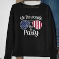 Womens We The People Like To Party American Flag Sunglasses Vintage Sweatshirt Gifts for Old Women