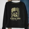 Yorkie Dad Cool Proud American Flag Fathers Day Gift Sweatshirt Gifts for Old Women