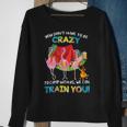 You Dont Have To Be Crazy To Camp Flamingo Beer CampingShirt Sweatshirt Gifts for Old Women