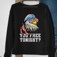 You Free Tonight Funny Bald Eagle American Flag 4Th Of July Sweatshirt Gifts for Old Women