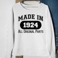 1924 Birthday Made In 1924 All Original Parts Sweatshirt Gifts for Old Women