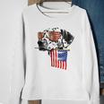 4Th Of July Fun American Flag Dalmatian Dog Lover Gift Sweatshirt Gifts for Old Women
