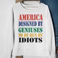 America Designed By Geniuses To Be Run By Idiots Impeach 46 Joe Biden Essential Tshirt Sweatshirt Gifts for Old Women