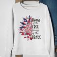 America The Home Of Free Because Of The Brave Plus Size Sweatshirt Gifts for Old Women