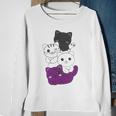 Asexual Flag Pride Lgbtq Cats Asexual Cat Sweatshirt Gifts for Old Women