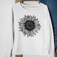 Be Kind Sunflower Minimalistic Flower Plant Artwork Sweatshirt Gifts for Old Women