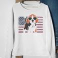 Beagle Dad American Flag 4Th Of July Patriotic Beagle Design Sweatshirt Gifts for Old Women