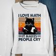 Black Cat I Love Math It Makes People Cry Sweatshirt Gifts for Old Women