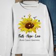 Brain Cancer Awareness Faith Hope Love Sweatshirt Gifts for Old Women