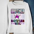 Brother Of The Bowler Girl Matching Family Bowling Birthday Sweatshirt Gifts for Old Women