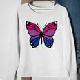 Butterfly With Colors Of The Bisexual Pride Flag Sweatshirt Gifts for Old Women