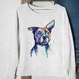 Colorful Pit-Bull Terrier Dog Love-R Dad Mom Boy Girl Funny Sweatshirt Gifts for Old Women
