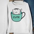 Cute Cat In Mug Sweatshirt Gifts for Old Women