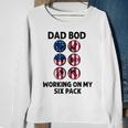 Dad Bod Working On My Six Pack Funny Beer Flag 4Th Of July Sweatshirt Gifts for Old Women