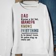 Dad Knows A Lot But Grandpa Know Everything Sweatshirt Gifts for Old Women