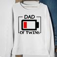 Dad Of Twins Low Battery Tired Twins Dad Sweatshirt Gifts for Old Women