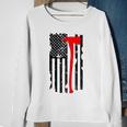 Distressed Patriot Axe Thin Red Line American Flag Sweatshirt Gifts for Old Women