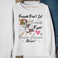 Friends Dont Let Friends Fight Brain Cancer Alone Unicorn Grey Ribbon Brain Cancer Brain Cancer Awareness Sweatshirt Gifts for Old Women