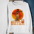 Funny Rhodesian Ridgeback Dog Halloween Happy Howl-O-Ween Sweatshirt Gifts for Old Women