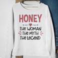 Honey Grandma Gift Honey The Woman The Myth The Legend Sweatshirt Gifts for Old Women