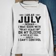 I Am An July Woman I Was Born With My Heart On My Sleevepng V2 Sweatshirt Gifts for Old Women