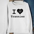 I Love Trannies Heart Car Lovers Gift Sweatshirt Gifts for Old Women