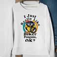 I Really Like Biker Penguin Ok Sweatshirt Gifts for Old Women