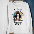 I Really Like Gentleman Penguin Ok Sweatshirt Gifts for Old Women