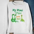Kids My Mimi And Papa Love Me Dinosaur Grandson Sweatshirt Gifts for Old Women