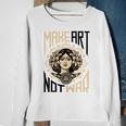 Make Art Not War Symbol Sweatshirt Gifts for Old Women