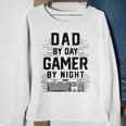 Mens Dad By Day Gamer By Night Funny Fathers Day Gaming Gift Sweatshirt Gifts for Old Women