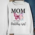Mom 1St First Birthday Matching Family Butterfly Floral Sweatshirt Gifts for Old Women