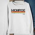 Monroe Louisiana Area Code 318 Vintage Stripes Sweatshirt Gifts for Old Women