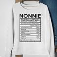 Nonnie Grandma Gift Nonnie Nutritional Facts Sweatshirt Gifts for Old Women