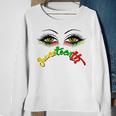 Official Bright Eyes Juneteenth African American Eye Black Flag Sweatshirt Gifts for Old Women