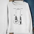 Patent Drawing Old Acoustic Guitar Sweatshirt Gifts for Old Women