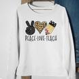 Peace Love Teach Back To School Teacher Gift Sweatshirt Gifts for Old Women