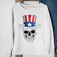 Skull 4Th Of July Uncle Sam American Flag Men Women Sweatshirt Gifts for Old Women