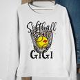 Softball Gigi Leopard Game Day Softball Lover Grandma Sweatshirt Gifts for Old Women