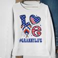 Womens Granny Love Usa Flag Grandma 4Th Of July Family Matching Sweatshirt Gifts for Old Women