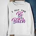 Womens I Put The Bi In Bitch Funny Bisexual Pride Flag Lgbt Gift Sweatshirt Gifts for Old Women