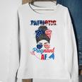 Womens Patriotic Pregnant Af Baby Reveal 4Th Of July Pregnancy V2 Sweatshirt Gifts for Old Women
