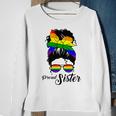 Womens Proud Sister -Day Gay Pride Lgbt-Q Sister Sweatshirt Gifts for Old Women