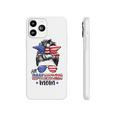 All American Mom Messy Bun Women 4Th Of July Patriotic Mom Phonecase iPhone
