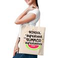 School Is Important But Summer Is Importanter Watermelon Design Tote Bag